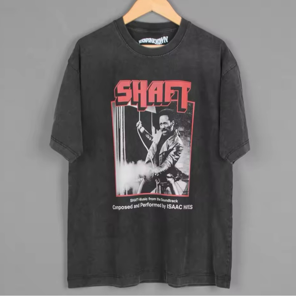 Original 70s SHAFTwith Isaac Hayes. Heavy cotton tee! Japan release
